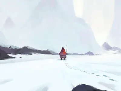 Snow Scene concept art digital painting environment