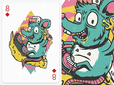 Playing Arts Contest (HELP ME) acid beer card game old school playingartscontest rat skateboard trucker vector