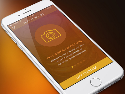 Beverage App Intro Screen android animation app dashboard gif illustration ios mobile ui ui ux designer ux websites
