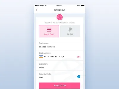 Dailyui002-Checkout app checkout credit card dailyui pay ui