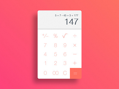 Calculator android app calculator daily ios mobile phone ui ux