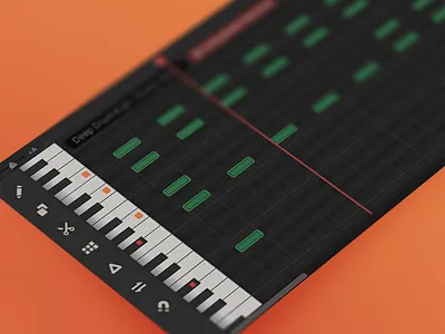 Phantom #007 audio daw digital edm music phantom piano progress project ui ux workstation