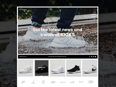 Ecommerce Sports Store Design adidas design ecommerce nike photoshop shop sports store template trainers web design website