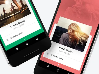 Calendar App - Event Card android calendar card event organizer reminder