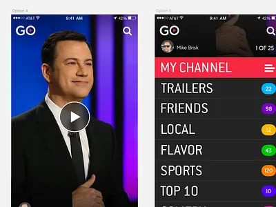 Simple version of Go concept design disney go ios mobile ui ux