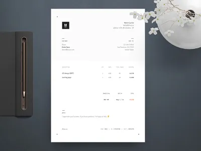 Invoice Design 2016 a4 design graphic invoice