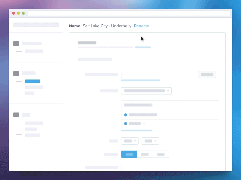 Renaming Feature interaction modal principle prototype tags ui user flow ux
