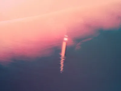 water beacon future illustration minimal retro vintage water