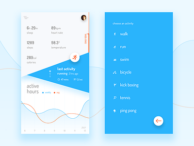 Health isn't a goal, it's a way of living agency app clean health ios iphone 6 minimal mobile payment ui ui kit ux