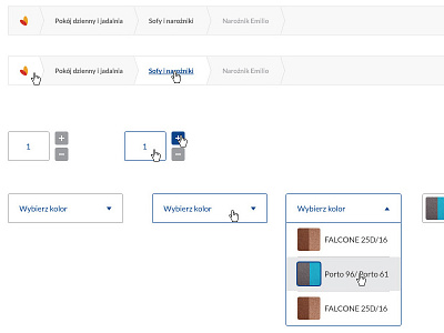 UI elements ascetic basket breadcrumbs color dropdown ecommerce minimal quantity select shop ui user interface