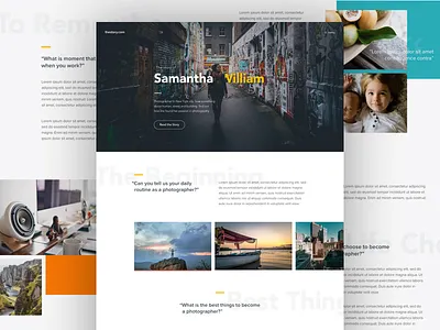 #Exploration | Website Interview article desktop homepage interview landing overlap page photo typography web website