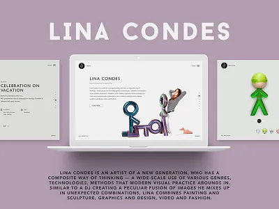 web site design for Painter and Sculptor Lina Condes concept condes creative inspiration lina painter sculptor ui userinterface ux web webdesign