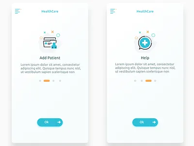 Healthcare App UI clean doctor health healthcare lifestyle nurse light medical medicine patient ui ux