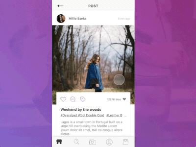 Mobile Tag Interaction app transitions blog social tags ui user experience ux