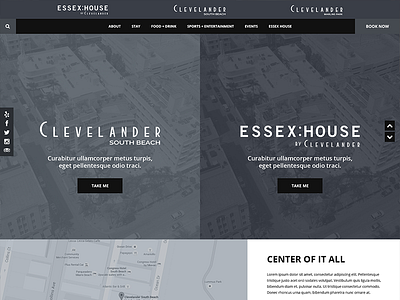 Clevelander South Beach Wireframe ui web design website wireframe