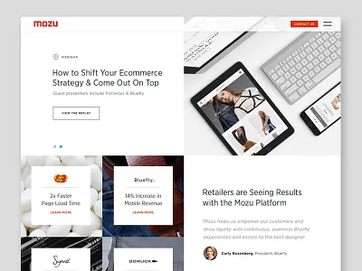 Side-by-Side Page Layout block desktop imagery modular phone tablet website white