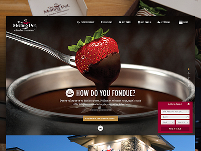 The Melting Pot Website digital marketing hospitality responsive design restaurant web design website