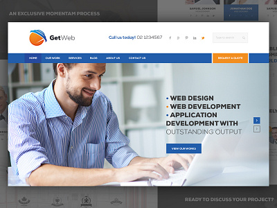 GetWeb business clean design it simple technology ui ux web design web development website