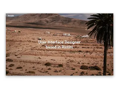 Roccano.com designer minimal personal site portfolio roccano ui ux website