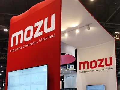 Booth Design booth branding logo red retail trade show