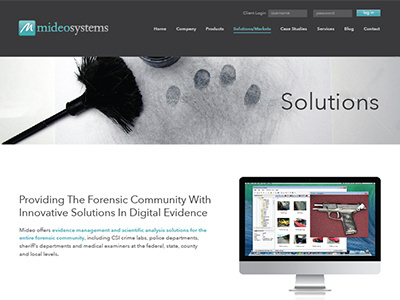 Mideo Website Solutions Page airy clean design flat header light logo simple site web webdesign website