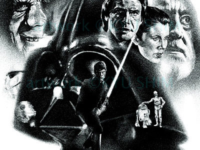Star Wars illustration return of the jedi star wars the empire strikes back