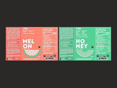 Dose: Seasonal Labels cold pressed juice colorful dose fruits illustration juice label