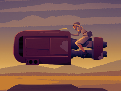 Rey daisy ridley force awakens illustration jakku rey star wars