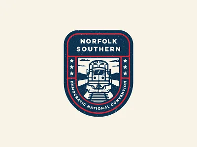 Norfolk Southern Badge badge democrat emblem illustration logo train vector