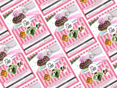 Call for Cake - Flyer cake flyer pink