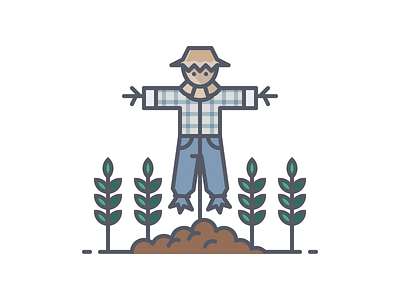 Scarecrow corn crops farmer scarecrow