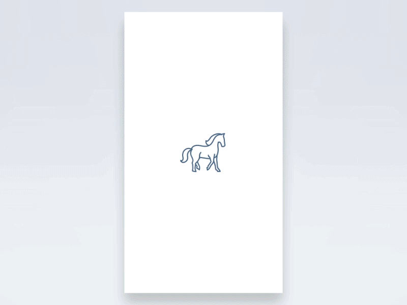 Horse Market Place app clean horse icon interaction loading market place sell walk