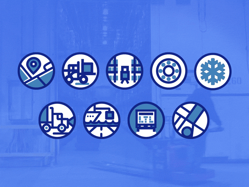 Polar Website Icons 3pl cold gif icons illustration logitics trucking vector video warehouse