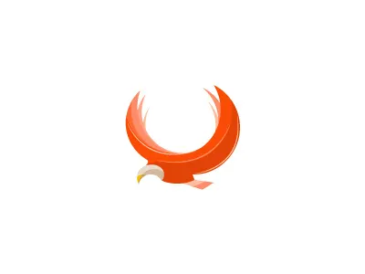 Eaglewise animal logo bird eagle eagle logo flat design logo mark orange symbol