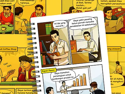 Company Culture Comic | Adira Finance business character design comic company culture illustration process story storyboard value visual storytelling