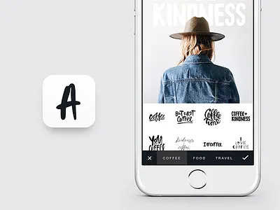 AppForType application icon for iOS app application calligraphy icon instagram interface ios iphone type ui ux
