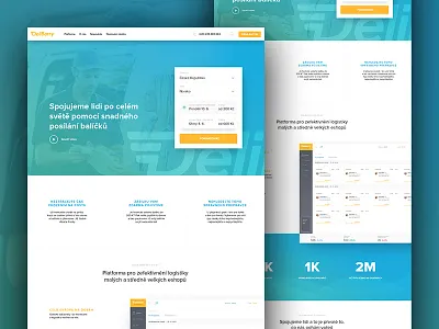 DeliBarry - Concept animation color flat gradient layout long shadow parallax shadow typography website