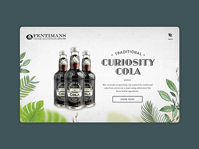 Daily UI #003 -Landing Page (above the fold) botanical drink floral landing page ui ux