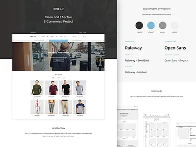 NEXLINE Case Study case study clean ecommerce ui website