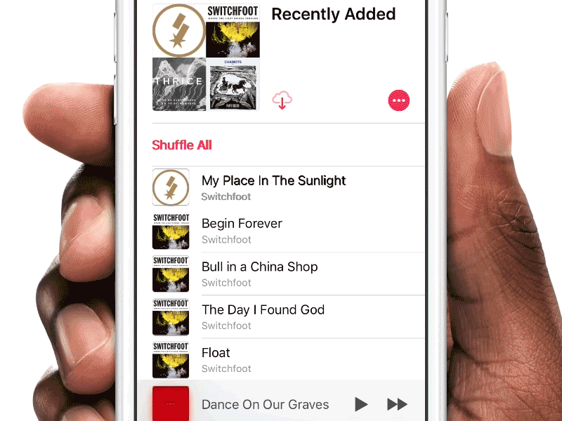 Apple Music Up Next apple music framer framerjs music prototype queue slide switchfoot up next ux