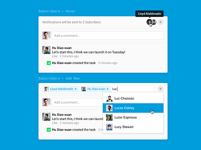 Azendoo – Subscribers exploration azendoo comments followers process subscribers ui ux