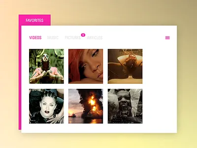 Daily UI :: 40 - Favorites daily ui dailyui favorites flat israel
