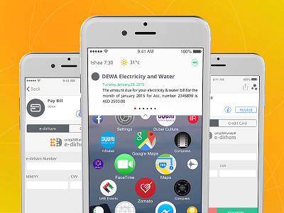 One App "DEWA Electricity & Water" Mobile App app dewa electricity water dubai emirates gulf ksa mobile one