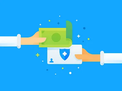 Cash vs. Insurance cash dollar hand health hixme illustration insurance money patient sleeve