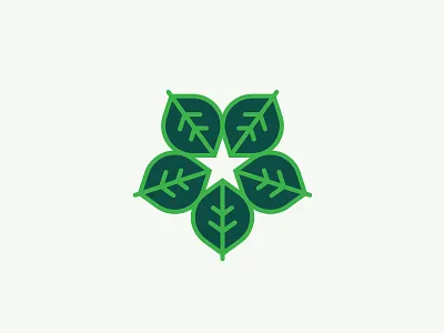 Park Scrap leaf logo mark park republic star