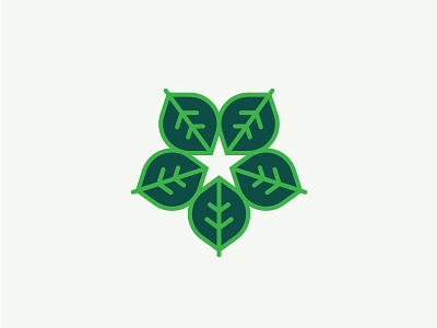 Park Scrap leaf logo mark park republic star