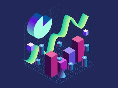 Color color isometric tron