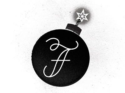 F-Bomb Pt. 2 bomb f grain illustration lettering script f texture typography vector wip