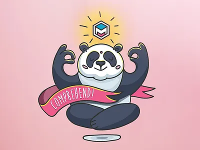 Character For Mobile Conference animal bear character illustration laptop mobile panda pink star ui ux vacation