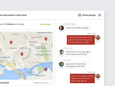 Friendo events - Chat appdesign chat conversation event ui uidesign userexperience userinterface ux uxdesign web webdesign